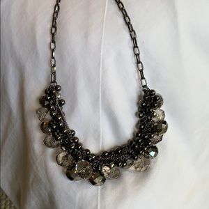 DONATING ‼️ Ann Taylor gunmetal bauble necklace